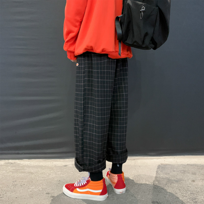 Quần Dài Ống Rộng Họa Tiết Caro Phong Cách Hip Hop Hợp Thời Trang Cho Nam