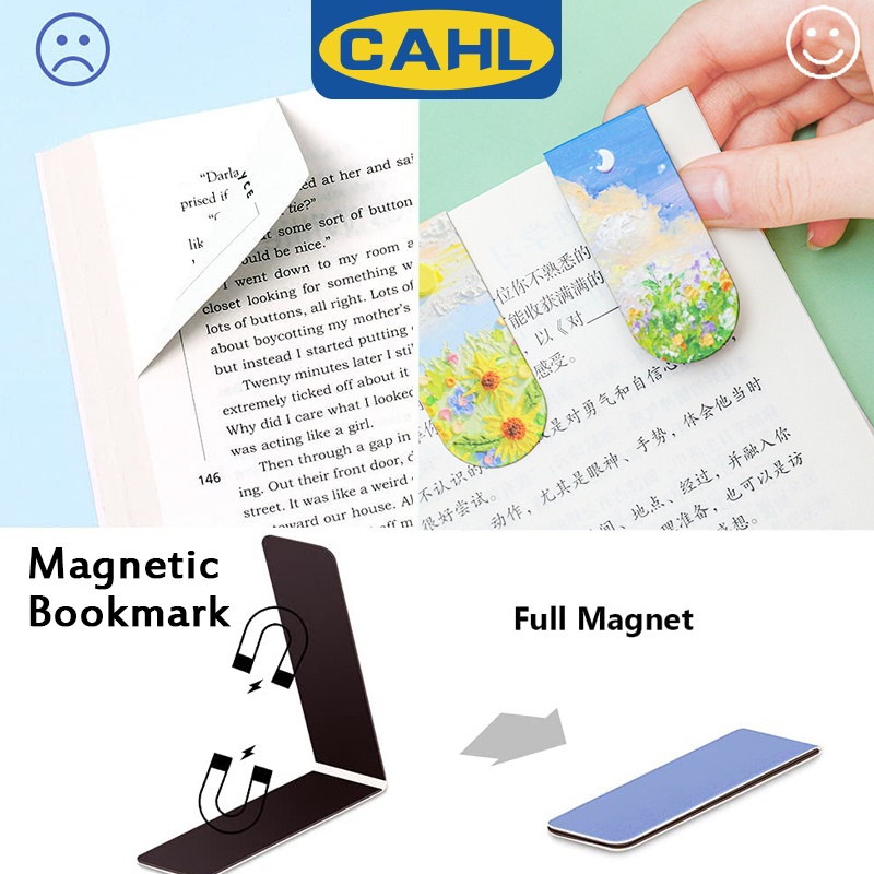 Kẹp Đánh Dấu Sách Từ Tính 2 Mặt In Hình Cho Giáo Viên / Học Sinh / Người Yêu