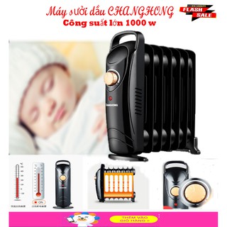 Máy Sưởi Dầu CHANGHONG 7 thanh Công Suất Lớn 1000w Thế Hệ Mới An Toàn Tiết Kiệm Điện Năng
