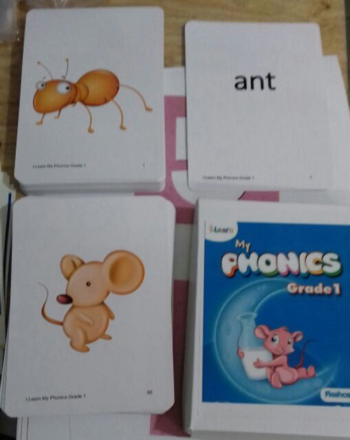 Flashcard i learn my phonics grade 1-2 (size a5-in 2 mặt)