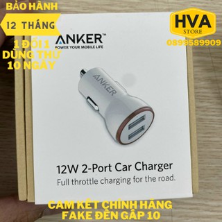 Sạc ô tô Anker 2 cổng 12w hàng chính hãng - [PowerDrive Lite 2, 12w] - A2308 - Bảo hành 12 tháng