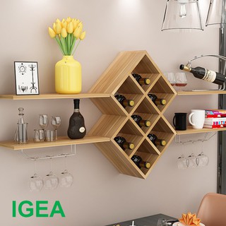 Bộ Kệ Phòng Khách Treo Tường kệ rượu nội thất IGEA GP26