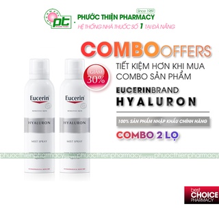 Xịt khoáng Eucerin cấp ẩm cho da, cải thiện nếp nhăn Hyaluron Mist Spray 150ml