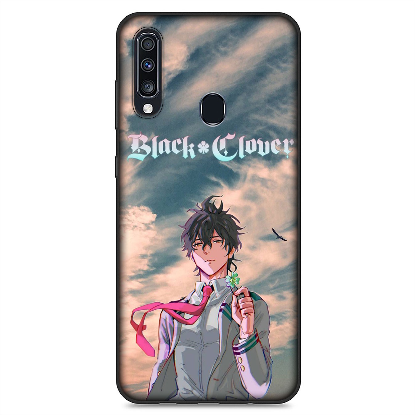 Samsung Galaxy A11 A31 A10 A20 A30 A50 A10S A20S A30S A50S A71 A51 Phone Case Soft Silicone Casing B25 Cartoon Black Clover Anime