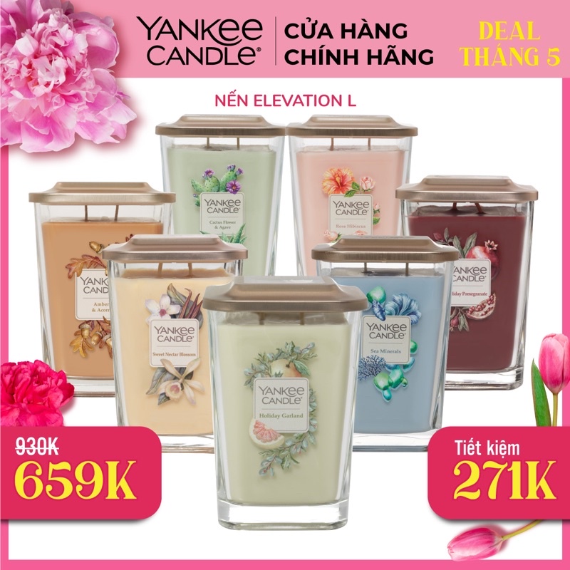 Nến thơm sáp đậu nành Elevation CHÍNH HÃNG Yankee Candle - Size L 552g (nhiều mùi)