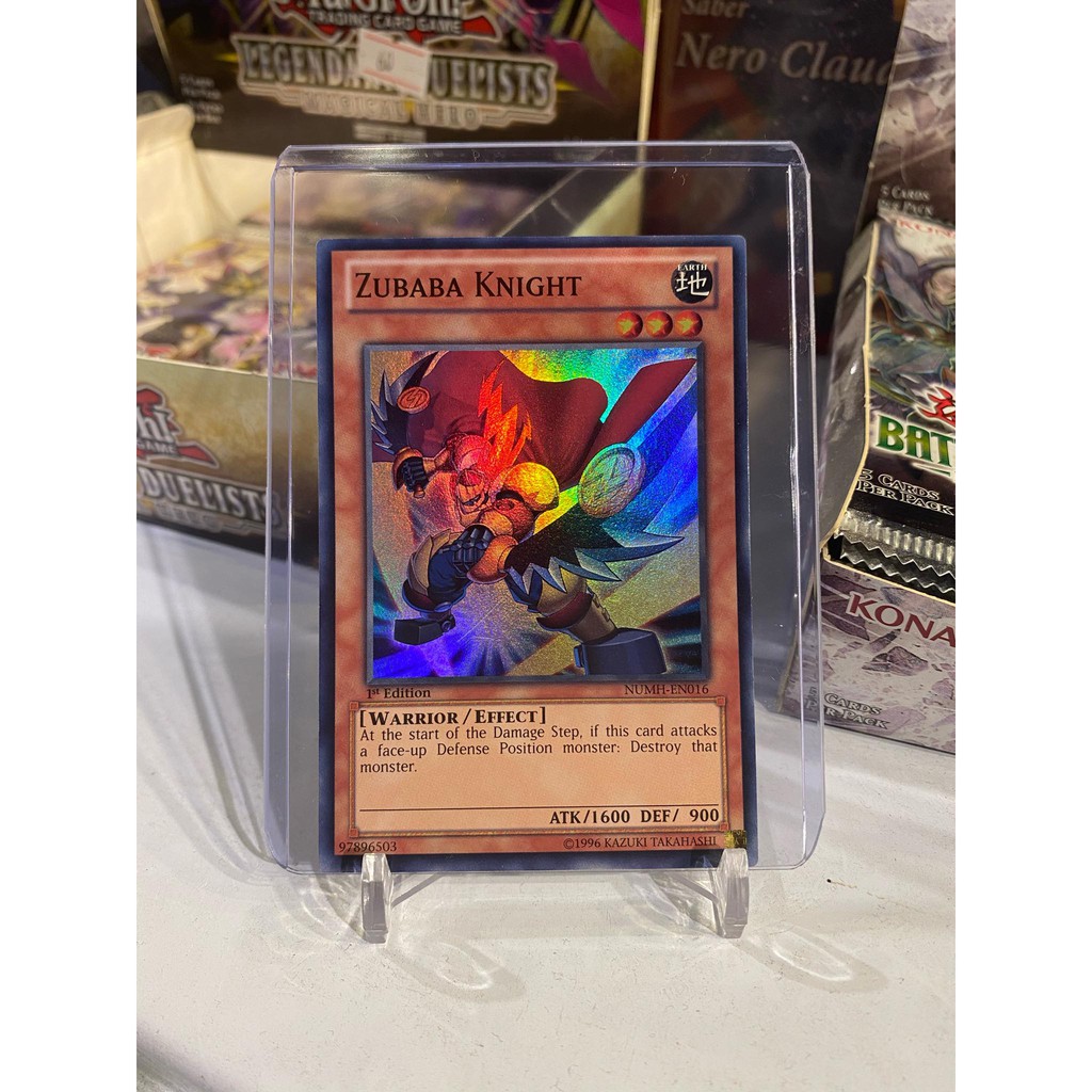 Lá bài thẻ bài Yugioh Zubaba Knight - Super Rare - Tặng bọc bài nhựa bảo quản