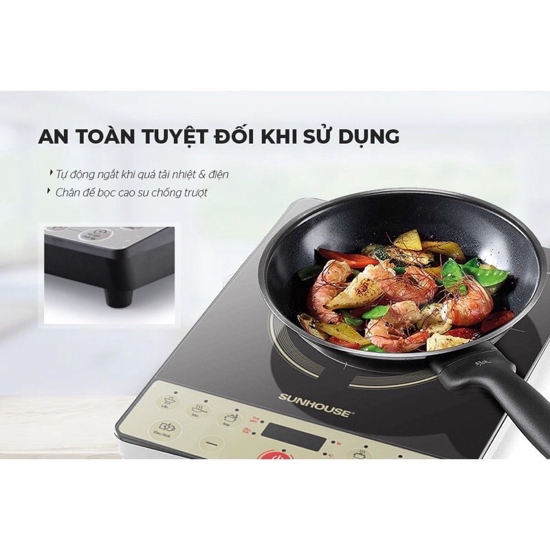 Bếp từ đơn SUNHOUSE SHD6165 cs 2000W-Bảo hành 12 tháng