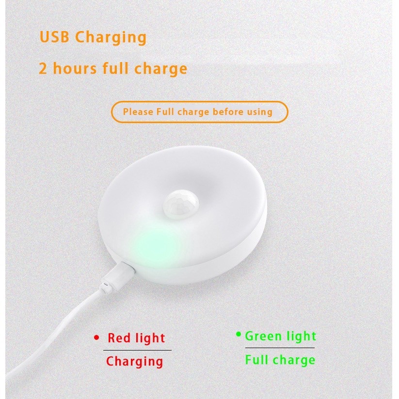 Đèn LED Cảm Biến Chuyển Động Ánh Sáng Trắng Ấm Sử Dụng Pin Có Thể Sạc Lại Cho Tủ Quần Áo Cầu Thang Phòng Tắm Hành Lang
