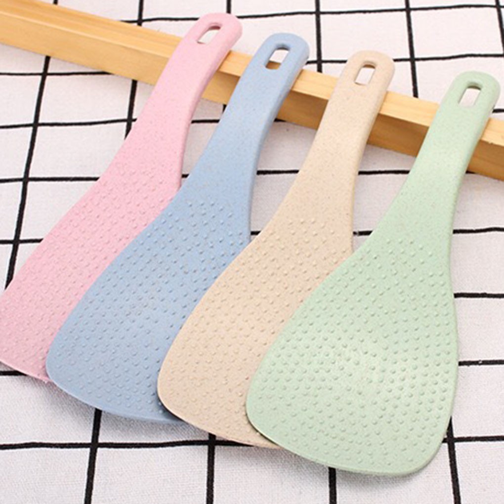 Vá xới cơm bằng rơm lúa mì PP an toàn cho sức khỏe chất lượng cao 19.3*6cm