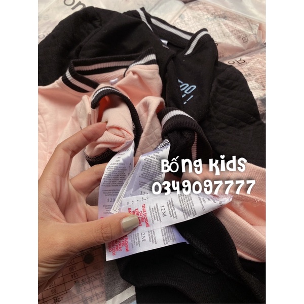 Bộ Nỉ Bomber Kéo Khoá Sơ Sinh Trám Tay PLoBaby