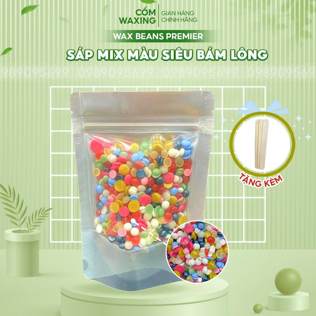 Sáp Wax Lông Mix nhiều màu sắc bám lông tốt, tẩy lông hiệu quả túi 100g