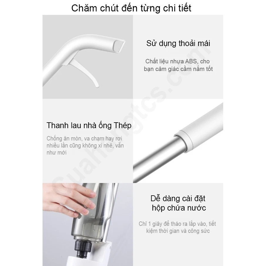 Cây lau nhà thông minh Xiaomi Deerma 2 trong 1 TB500 (Xịt nước & Lau)