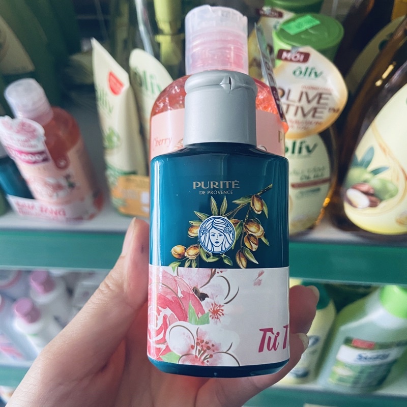 Sữa tắm Purité Hoa anh đào tặng kèm dầu gội Morrocan argan oil purite 58,5 ml