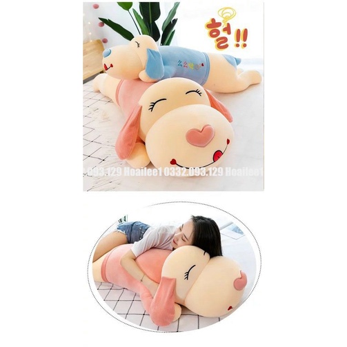 Gấu Nhồi Bông Vải Miniso Mềm Mịn Hàng Nhập Khẩu Cao Cấp- Chó Mũi Tim Siêu Xinh