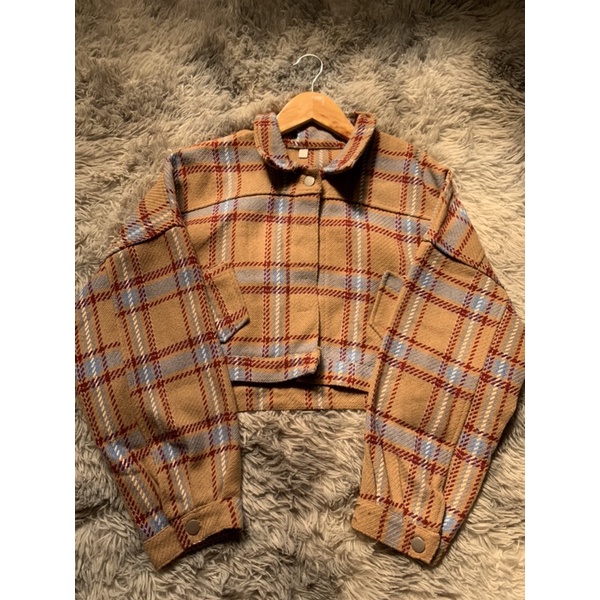 [Hàng 2hand kèm ảnh thật] Áo khoác dạ ngắn croptop dày dặn, trẻ trung