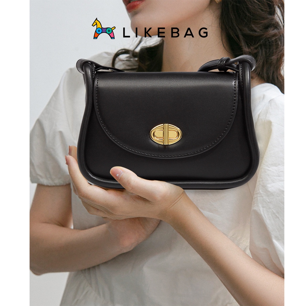 Túi đeo chéo, kẹp nách LIKEBAG khóa chữ thập sang trọng chính hãng 219XK6816 - LIBAGI