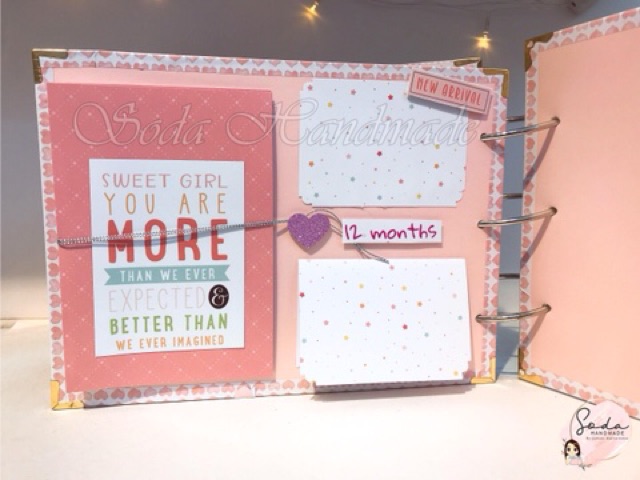 [Tổng hợp mẫu] Album handmade Scrapbook cho bé gái