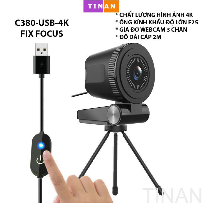 [ 4K 30fps/ Mic] Webcam Lấy Nét Tự Động, Tốc Độ Siêu Cao 30fps, 4K,Camera USB Góc Nhìn Siêu Rộng, Cho Máy Tính, Macbook