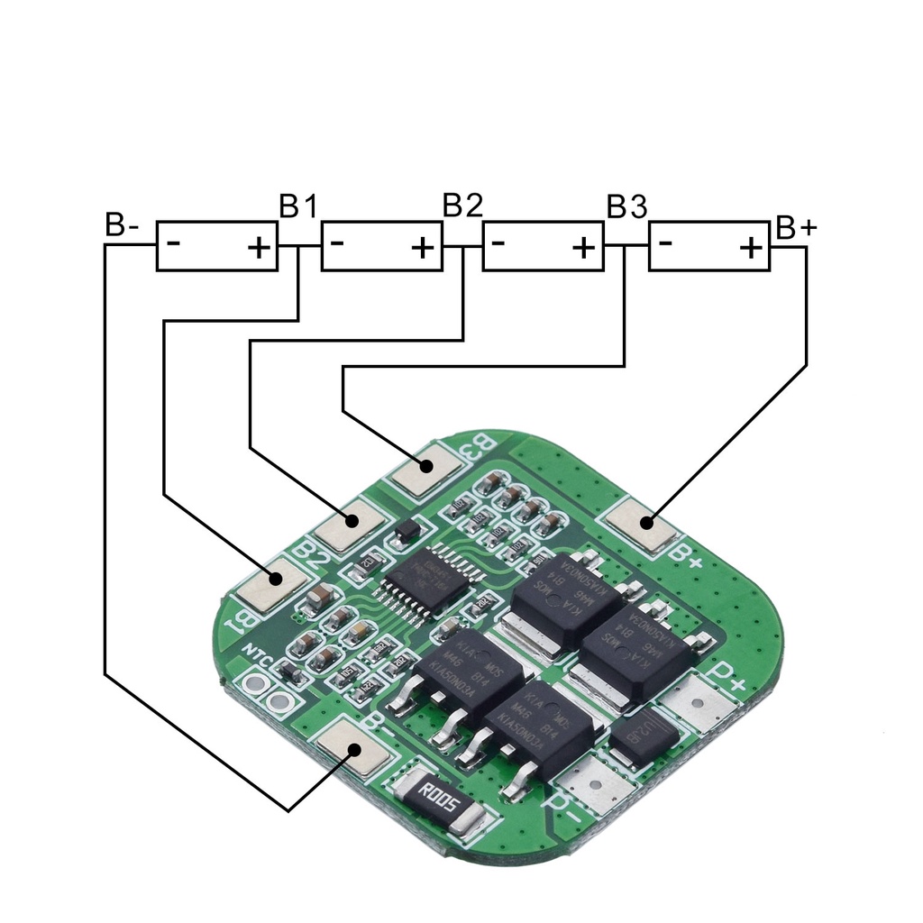 Bo mạch bảo vệ pin TZT 4S 14.8V / 16.8V 20A tối đa li-ion BMS PCM dành cho pin lithium LicoO2 Limn2O4 18650