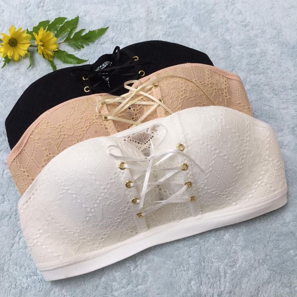 ❤️FREESHIP❤️Áo Ngực Ren Không Dây Nâng Ngực Có Dây Rút