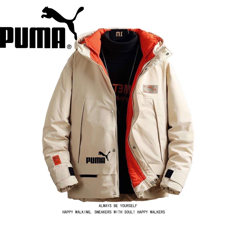 Áo phao béo puma 2 màu đen trắng
