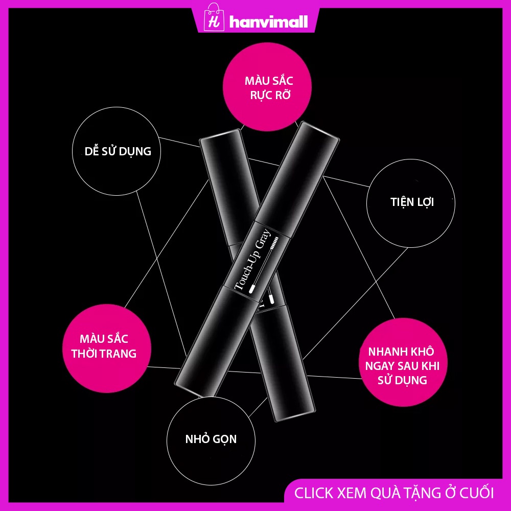 Nhuộm tóc tức thì, mascara nhuộm tóc ( màu nhuộm giữ tác dụng cho đến khi gội đầu) 새치커버 (커버일회용)
