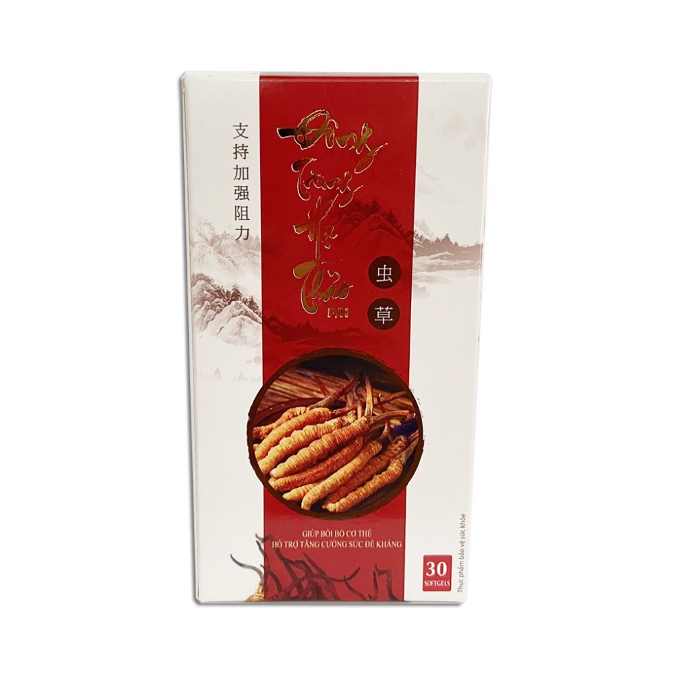 Cao đông trùng hạ thảo, cao nấm linh chi tăng sức khỏe, tăng sức đề kháng - 30 viên
