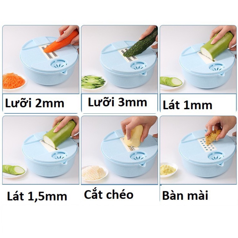 Bộ nạo rau củ quả SIÊU TIỆN DỤNG 11 chức năng nạo rau củ nạo hoa quả dùng bếp núc