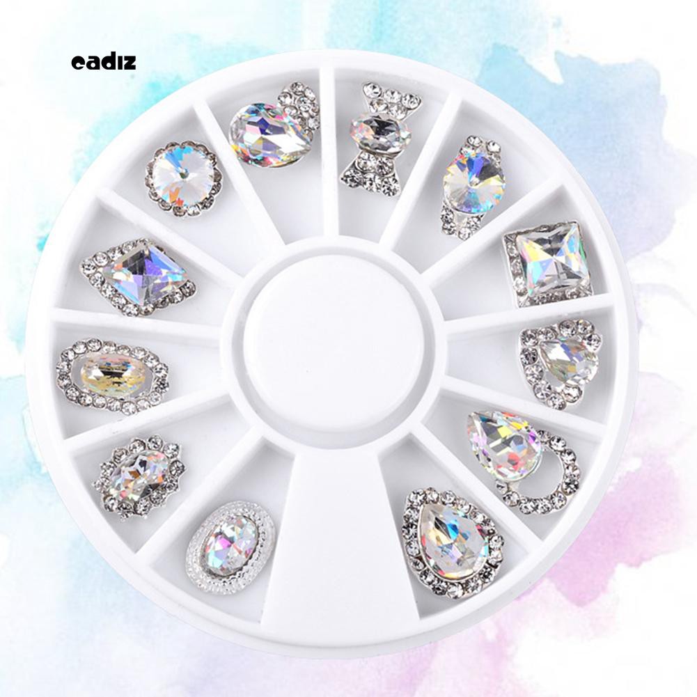 Hộp Phụ Kiện Trang Trí Móng Tay 3D Lấp Lánh