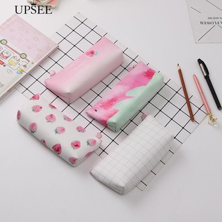 Túi Đựng Bút Giả Da In Hình Dâu Tây