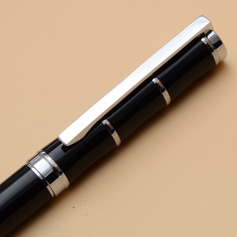 Bút ký viết mực nước gel Nắp đốt trúc  Vỏ kim loại sơn đen- Baoer1916