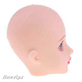 Ball-Jointed Doll Girl Head with Gray Eyes for 1/6 BJD Doll Body Parts Accs