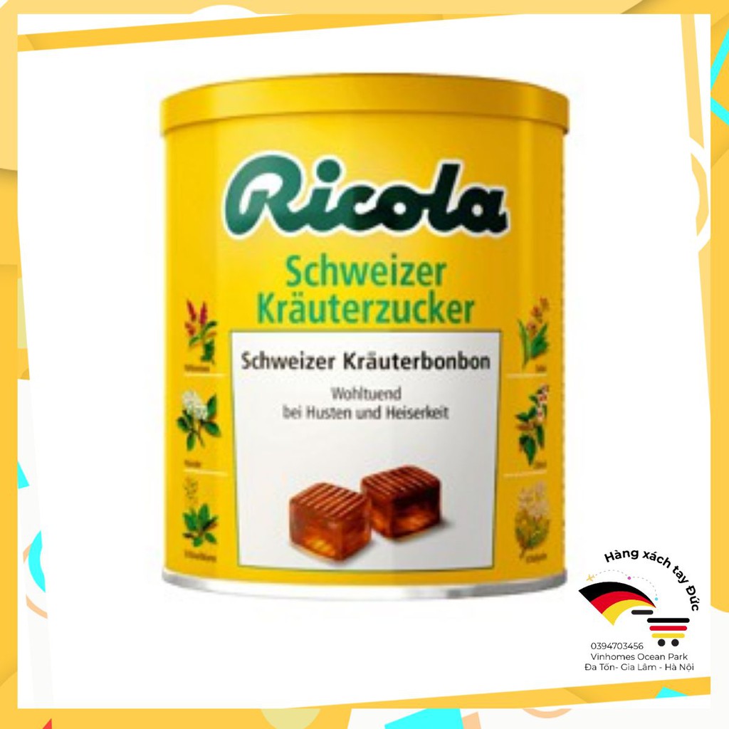Kẹo ngậm ho Ricola 250g - Hàng xách tay từ Đức