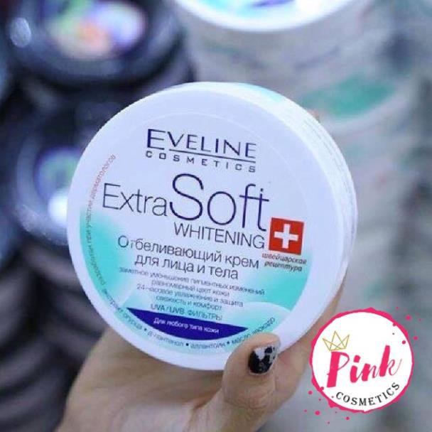 Hàng Ba Lan- Nga- Kem dưỡng trắng da mặt và Body Extra Soft Eveline