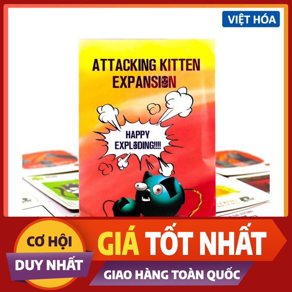 Mèo nổ mở rộng tấn công Attacking kittens việt hóa lá bài