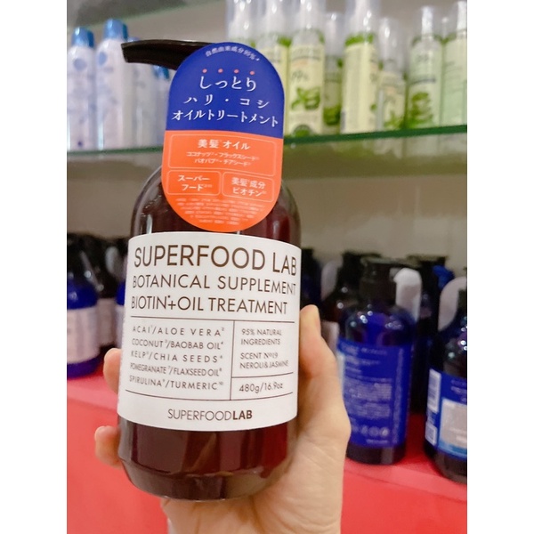 Dầu xả SUPERFOOD LAB BIOTIN + OIL 480ml