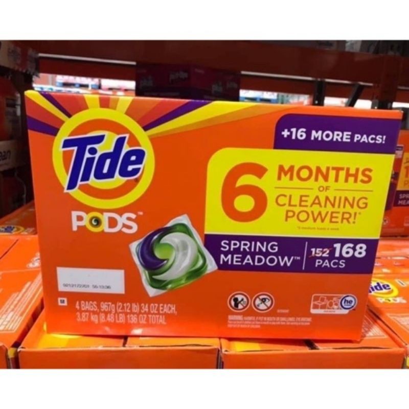 Thùng 168 viên giặt Tide Pods Mỹ ( mẫu mới)