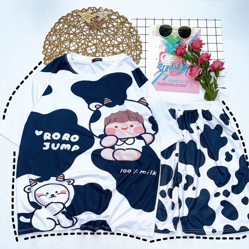 Set đồ bộ hoạt hình ❤️ Bộ mặc nhà Cartoon RORO JUMP Freesize Unisex nam nữ Molly Fashion