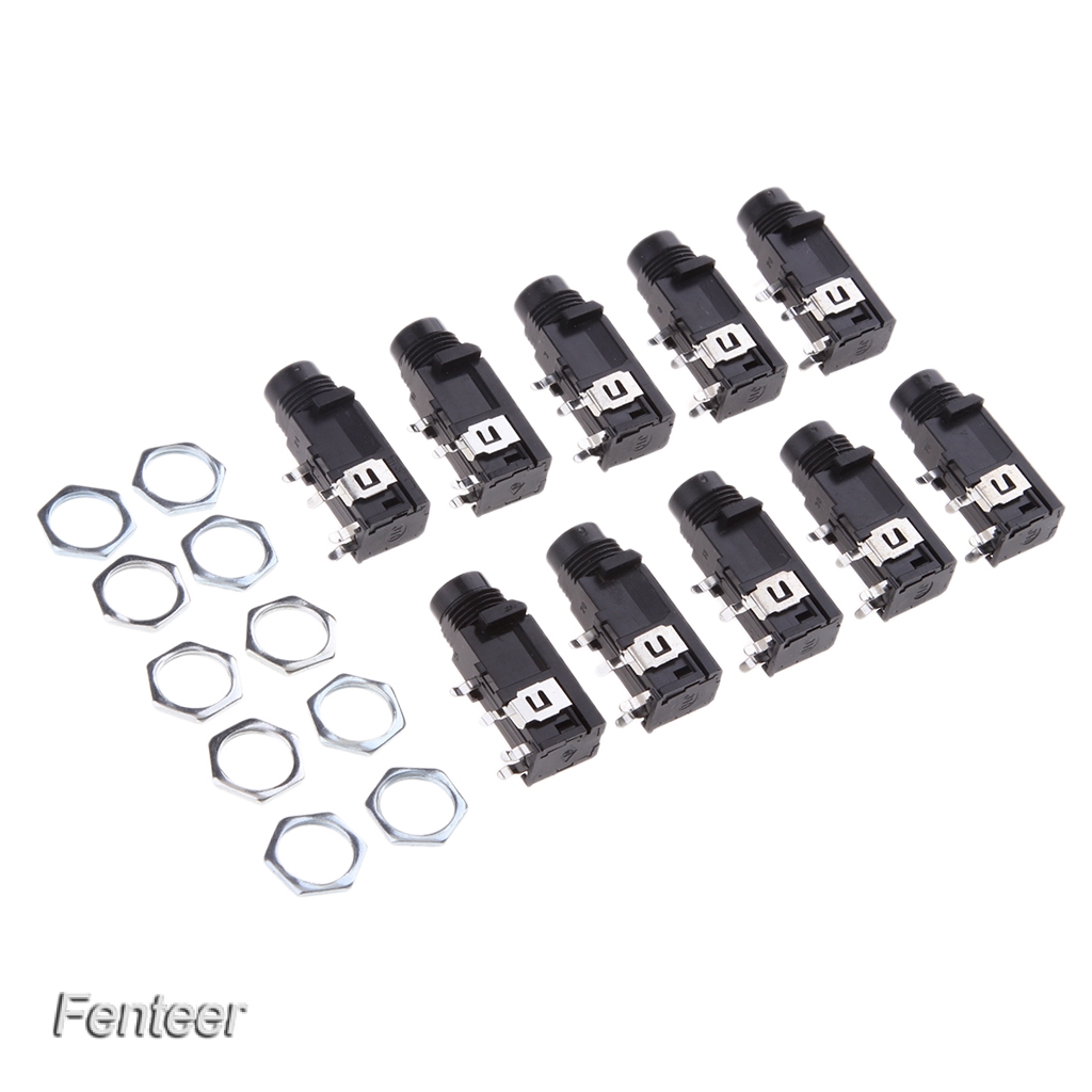 Set 10 Đầu Cắm Micro Âm Thanh 6.35mm / 6.35 Chuyên Dụng