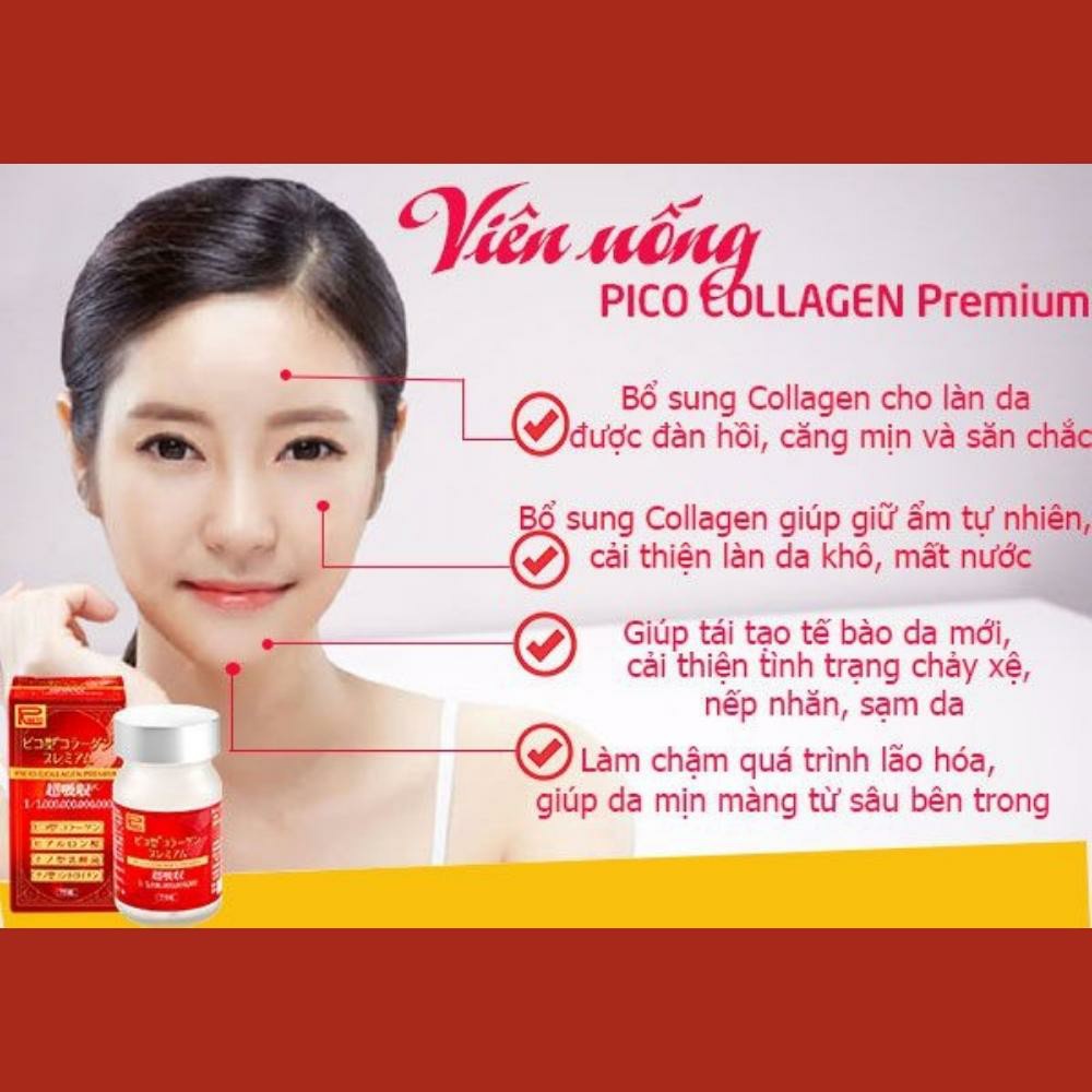 Viên Uống Đẹp Da Collagen Pico Premium Ribeto Shoji 300mg 75 Viên - Chính Hãng Nhật Bản