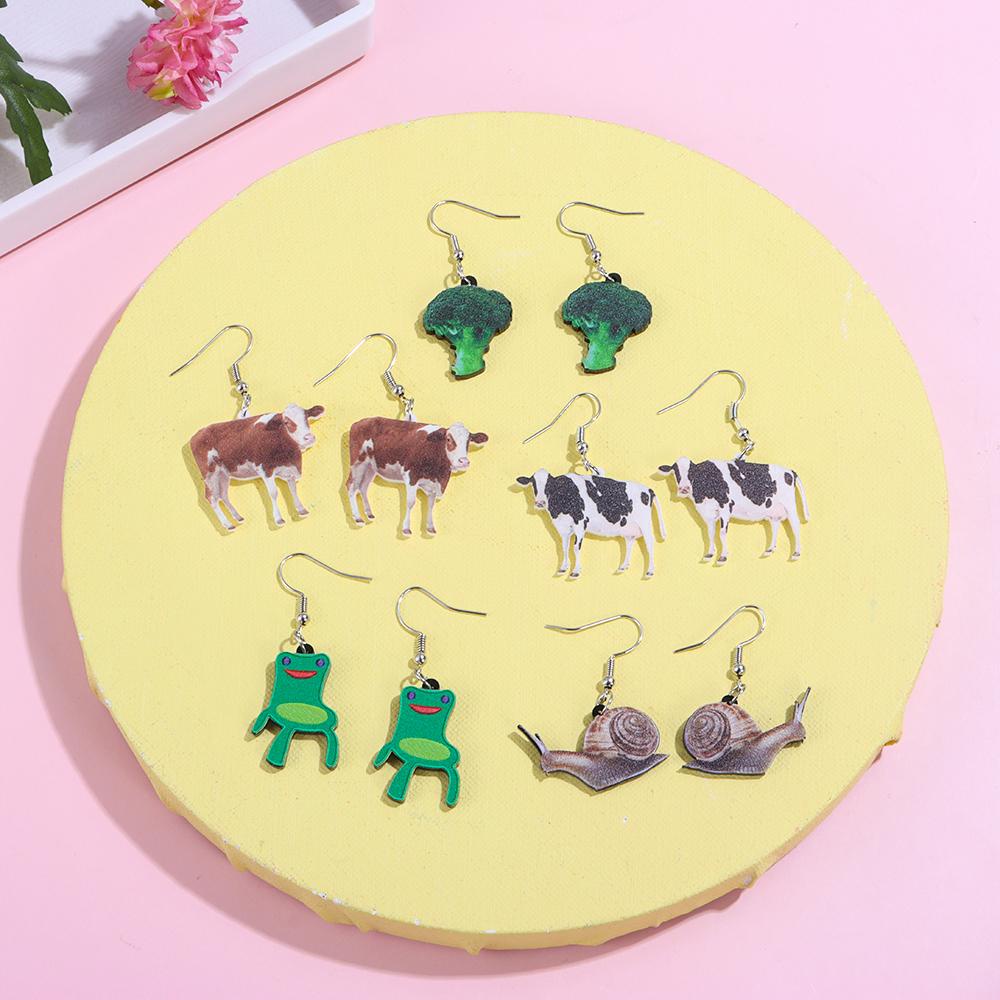 Khuyên Tai Acrylic Hình Ốc Sên Dễ Thương Sáng Tạo Cho Nữ