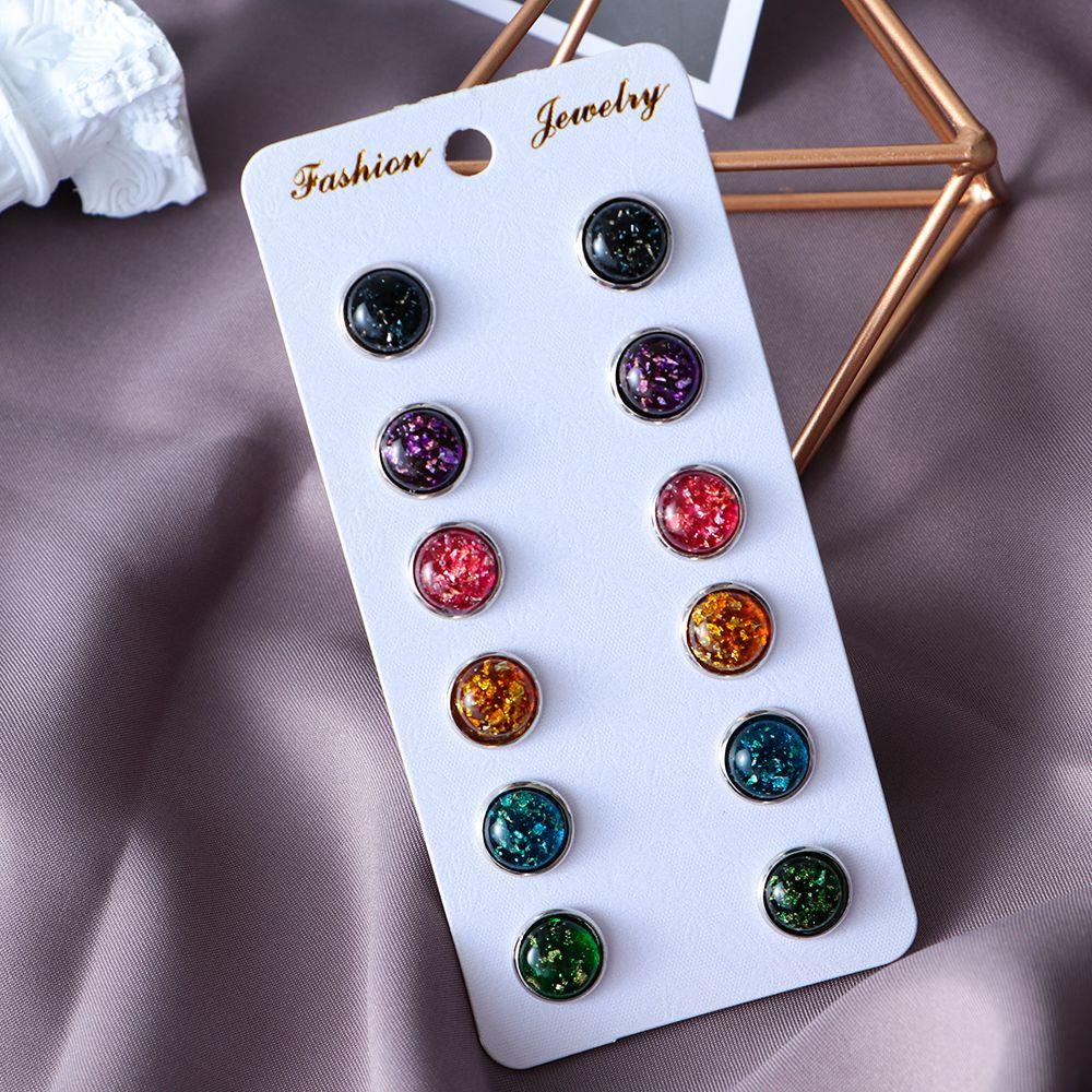 LAY Set 6 Đôi Khuyên Tai Đính Đá Thời Trang Cho Nữ