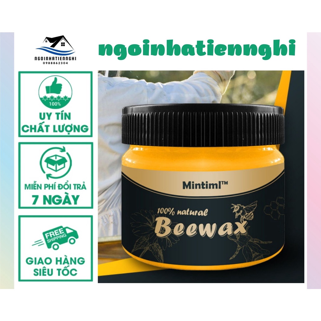 Sáp Ong Beewax Tự Nhiên Đánh Bóng Đồ Gỗ Bàn Ghế Tủ Sàn tiện dụng