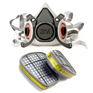 Trọn Bộ  Mặt Nạ Phòng Độc 3M 6200 + 2 Phin Lọc 3M 6003 Phun Thuốc Trừ Sâu