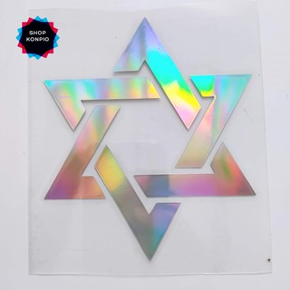 Tem Decal 7 Màu Ngôi Sao 6 Cạnh Dán Xe, Nón Bảo Hiểm, Latop