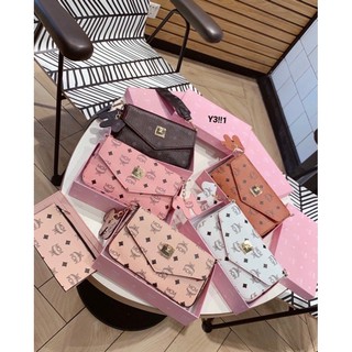 [Quảng châu]túi MCM hồng đeo chéo