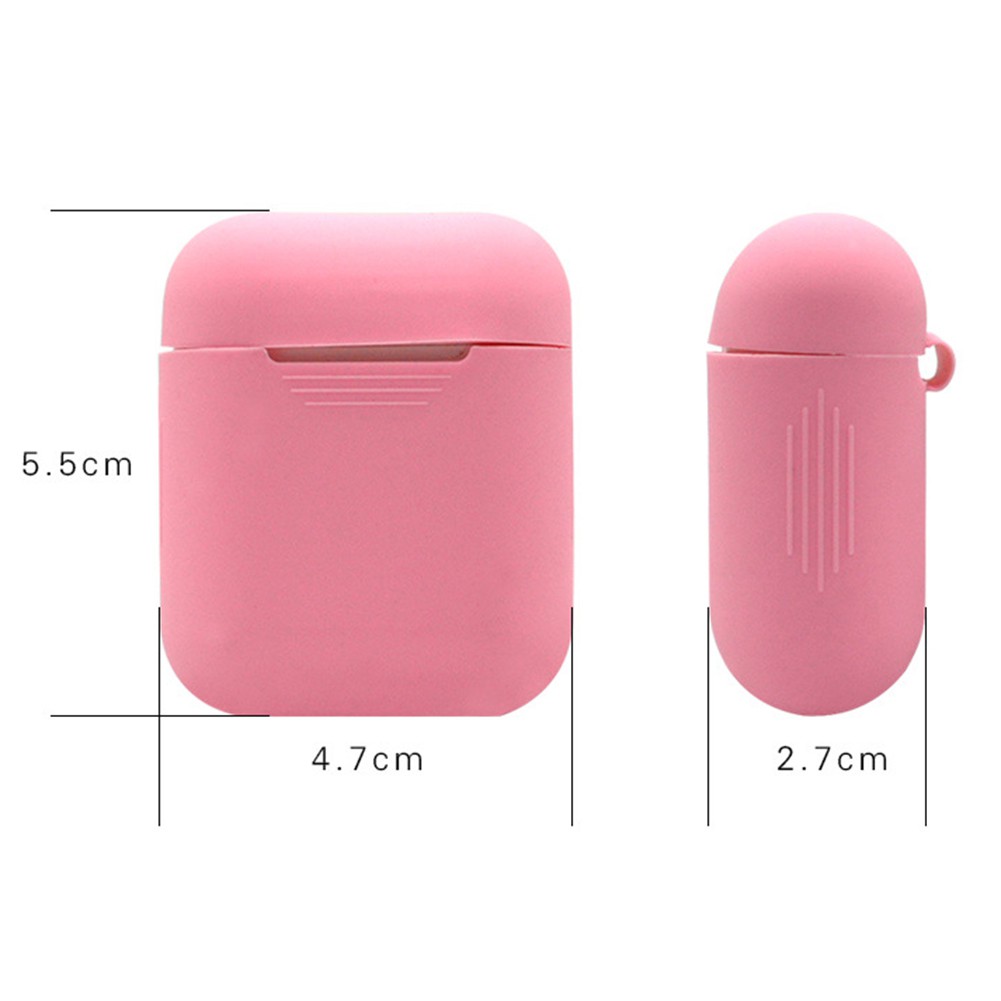 Vỏ silicon chống sốc màu trơn bảo vệ hộp tai nghe