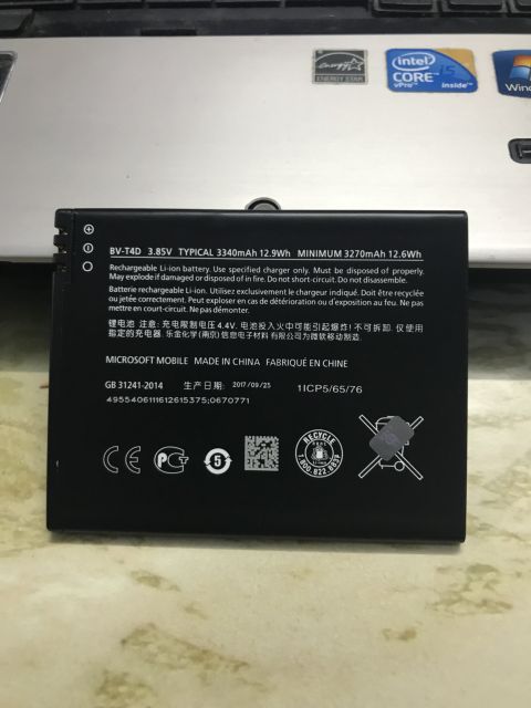 Pin Lumia 950 XL xịn chính hãng bảo hành 3 tháng TM