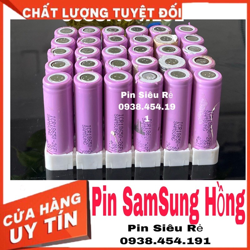 Pin 18650 iCR samsung Hồng