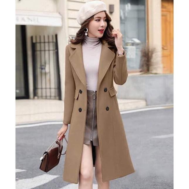 Áo Khoác Dạ Dài 4 Nút Kèm Đai , Áo Dạ Dáng Dài Túi Xéo 2 Lớp Dày Dặn Hàng Quảng Châu Cao Cấp. | BigBuy360 - bigbuy360.vn